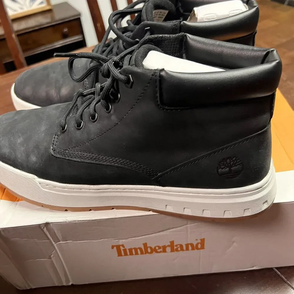 Timberland Maplegrove Chukka Boots Mid Lace Sneaker Men 10.5‎ Jet Black Hiking